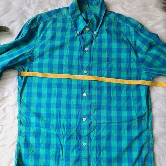 J. CREW Men's Small Plaid Lightweight Dress Shirt - Picture 5 of 6